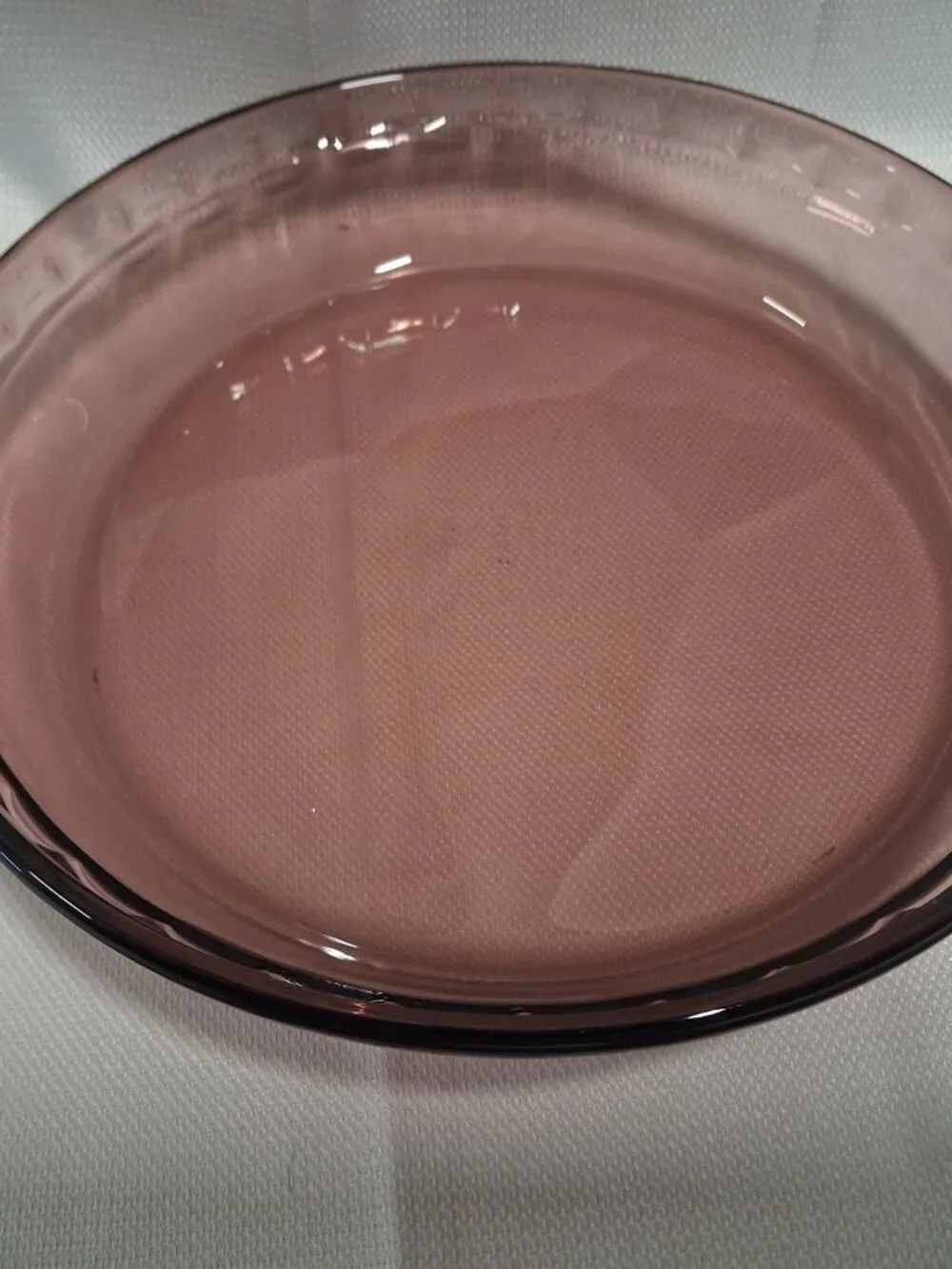 Vintage PRYEX 229 Cranberry 9.5in Fluted Crimped Edge Pie Plate